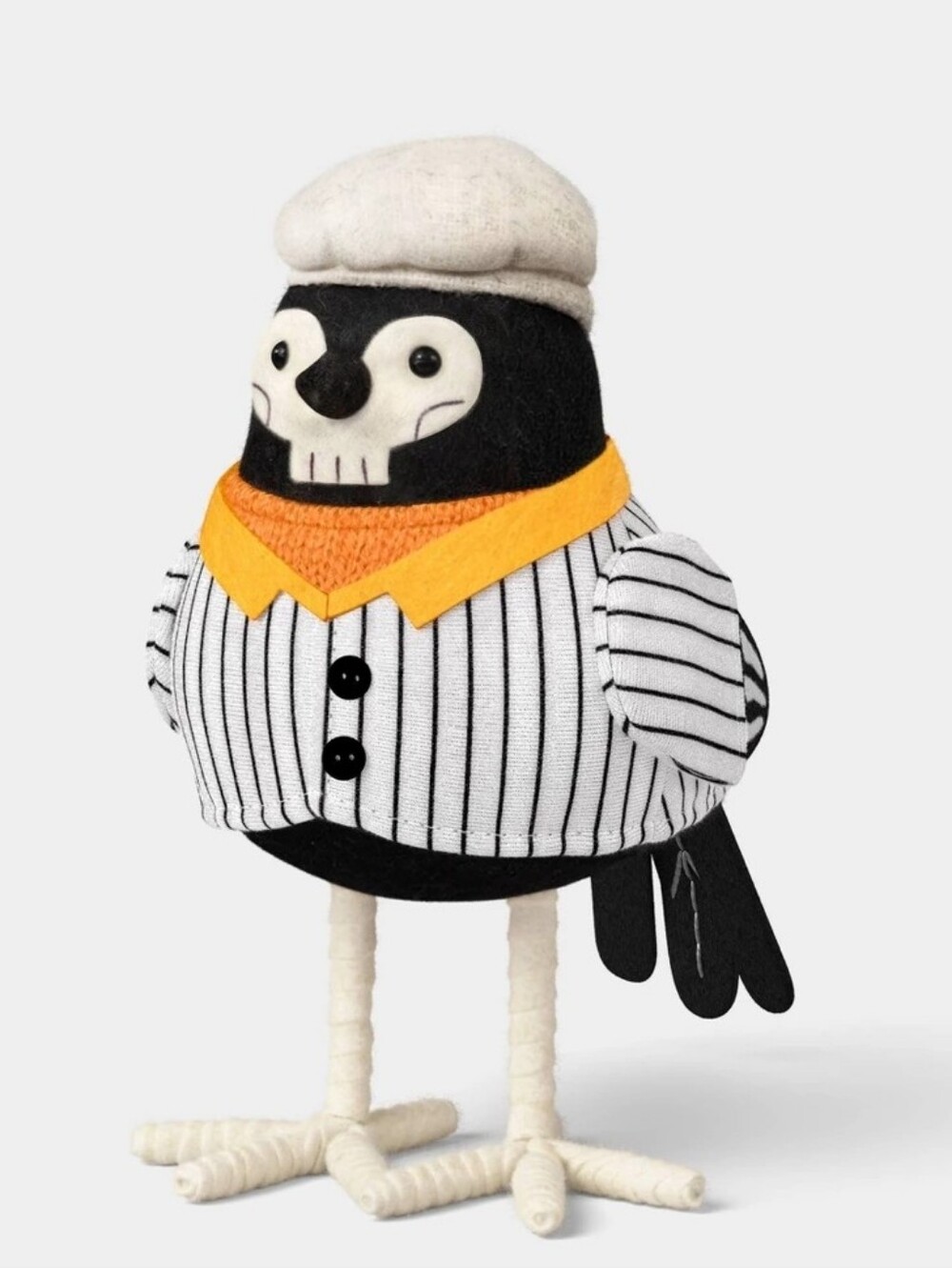 Featherly Friends™ 'Bonesly' Skeleton Fabric Bird Figurine - Hyde and EEK!